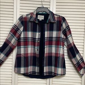 Orvis  Plaid Flannel Fleece Lined Shirt Jacket Size M